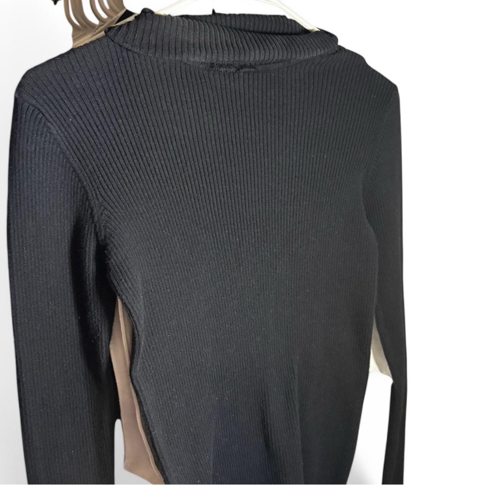 Black Ribbed Women's Sweater